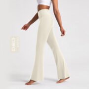 Women's Slimming Yoga Flared Pants - Naked Feel, High-Waisted, Butt-Lifting, Loose Wide-Leg--CK056 - Image 2