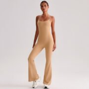 Adjustable Strap Tight Fitted One-Piece Yoga Outfit for Women--8031 - Image 11