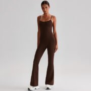 Adjustable Strap Tight Fitted One-Piece Yoga Outfit for Women--8031 - Image 13