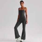 Adjustable Strap Tight Fitted One-Piece Yoga Outfit for Women--8031 - Image 12
