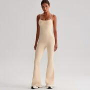 Adjustable Strap Tight Fitted One-Piece Yoga Outfit for Women--8031 - Image 3