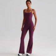 Adjustable Strap Tight Fitted One-Piece Yoga Outfit for Women--8031 - Image 10