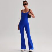 Adjustable Strap Tight Fitted One-Piece Yoga Outfit for Women--8031
