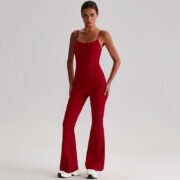 Adjustable Strap Tight Fitted One-Piece Yoga Outfit for Women--8031 - Image 8