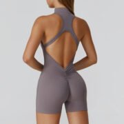 High-Impact Back-Flattering Naked-Feel Yoga Bodysuit--LT8594 - Image 11