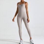 Quick-Dry Naked-Feel Yoga Jumpsuit for Women - Back-Flattering, Tight Tummy-Control--TM0153 - Image 3