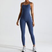 Quick-Dry Naked-Feel Yoga Jumpsuit for Women - Back-Flattering, Tight Tummy-Control--TM0153