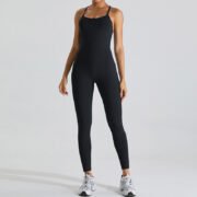 Quick-Dry Naked-Feel Yoga Jumpsuit for Women - Back-Flattering, Tight Tummy-Control--TM0153 - Image 4