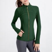 Athena Lulu New Yoga Jacket - Buttery-Soft Stand-Collar Zip-Up Long-Sleeve--WT03 - Image 4